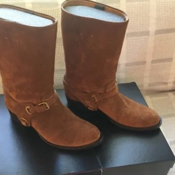 Ralph Lauren Collection Women Isalene Snuff Suede Boots NWB MSRP $995 Size 9.5B - Picture 2 of 5